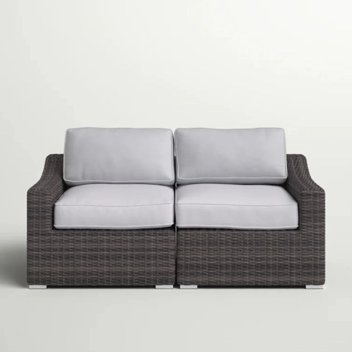 Chic Wide Outdoor Loveseat With Cushions - Furniture Home Direct