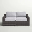 Chic Wide Outdoor Loveseat With Cushions - Furniture Home Direct