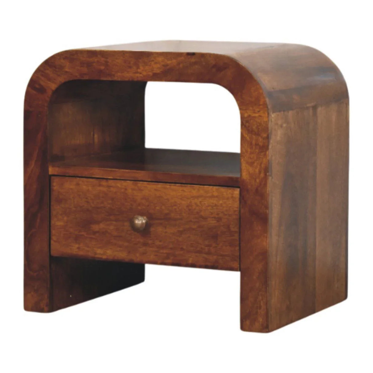 Darcy - Nightstand With Drawer And Open Shelf - Brown - Furniture Home Direct