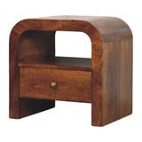 Darcy - Nightstand With Drawer And Open Shelf - Brown - Furniture Home Direct
