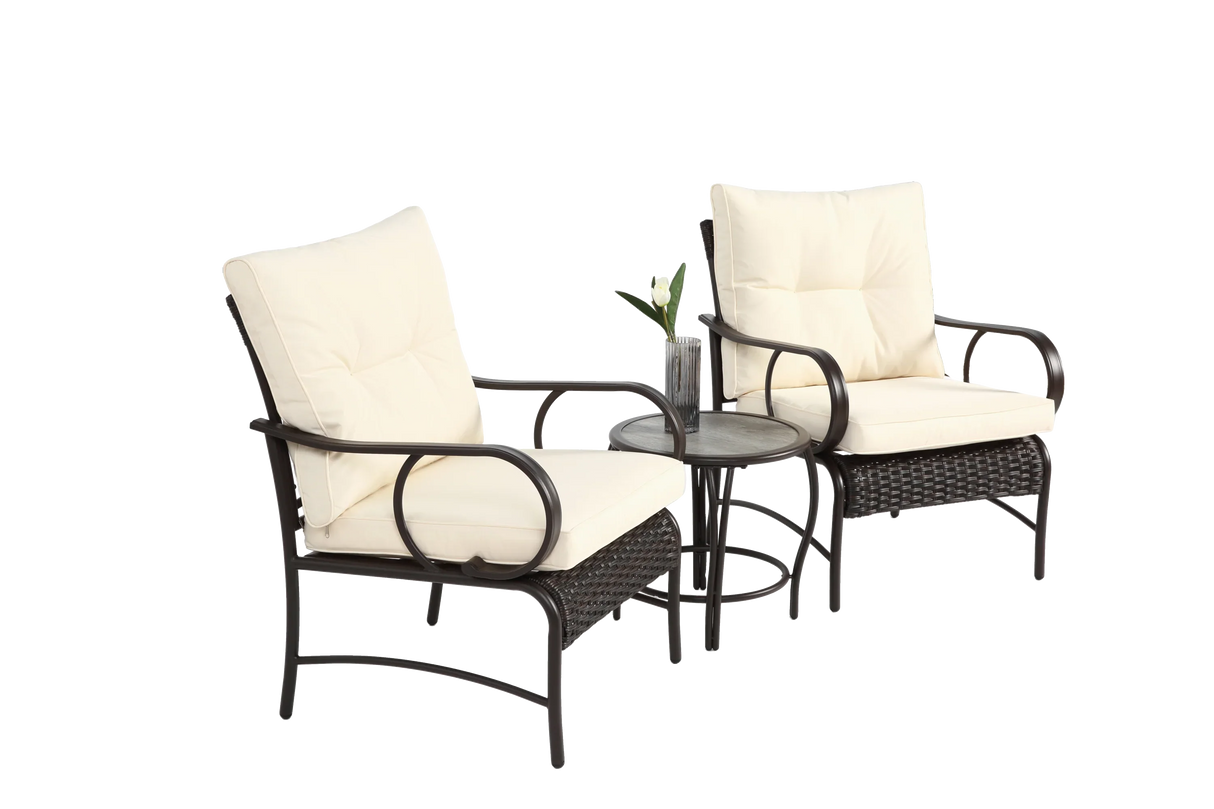 3 Piece Conversation Set - Beige - Furniture Home Direct