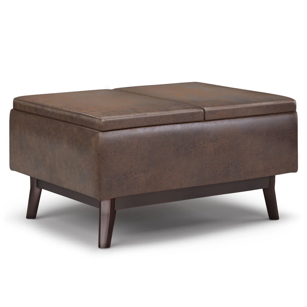 Owen - Tray Top Small Coffee Table Upholstered Storage Ottoman - Furniture Home Direct