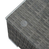5 Piece Wicker Patio Sectional Set - Gray - Furniture Home Direct