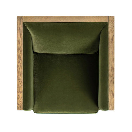 Georgia - Cane Tuxedo Armchair - Olive Green - Furniture Home Direct