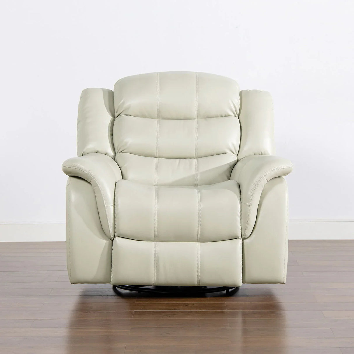 Rover - Swivel Glider Push Back Manual Recliner Arm Chair - Parchment Cream Off-White - Furniture Home Direct