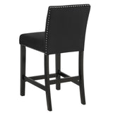Counter Height Dining Set Faux Marble Velvet Chairs Black - Furniture Home Direct