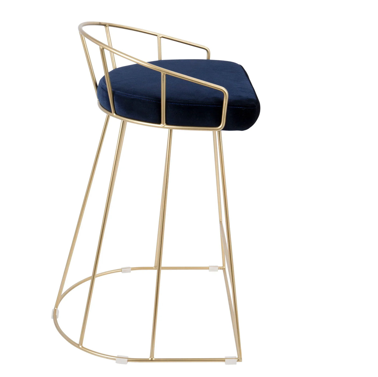 Canary - Contemporary / Glam Counter Stool (Set of 2) - Gold / Blue - Furniture Home Direct