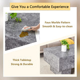 Coffee Table Modern Minimalist Stone Look MDF Textured Gray - Furniture Home Direct