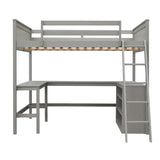 Loft Bed With Shelves With Desk - Furniture Home Direct