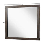 Square Mirror With Knotty - Brown - Furniture Home Direct