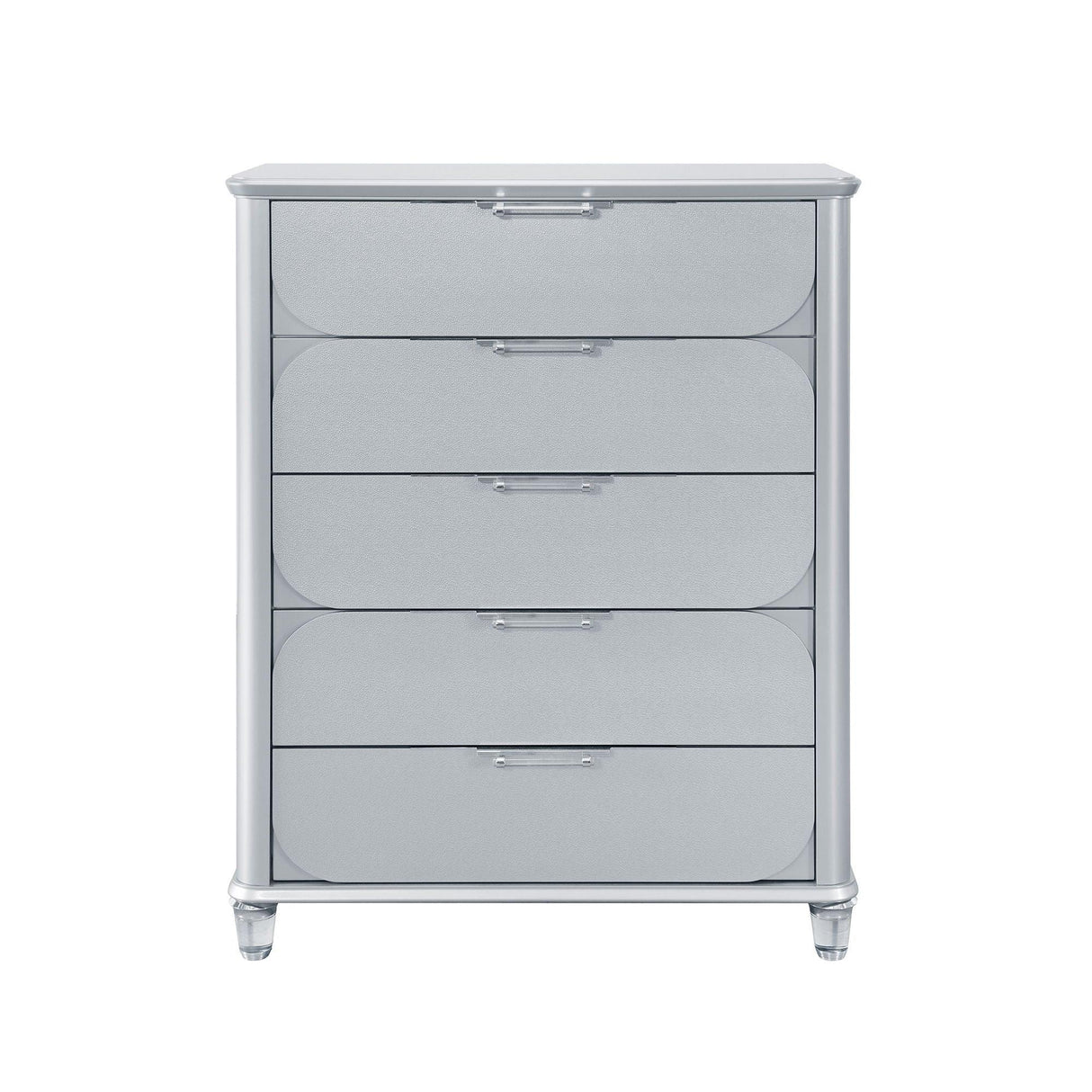 Laura - Chest And Bun Feet - Silver - Furniture Home Direct