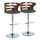Cosi - Mid Century Modern Adjustable Barstool With Swivel & Rounded T Footrest (Set of 2) - Furniture Home Direct