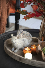 Resin Standing & Lying Down Squirrel Rustic, For Harvest Festival Fall Festival & Thanksgiving Table Decorations (Set of 2) - Antique Cream - Furniture Home Direct