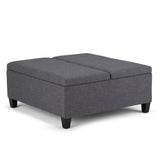 Ellis - Coffee Table Storage Ottoman Contemporary Design - Furniture Home Direct