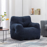 Soft Teddy Fabric Tufted Foam Bean Bag Chair With Teddy Fabric - Furniture Home Direct