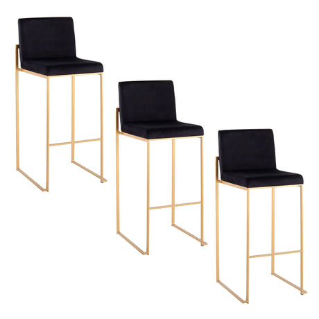 Fuji - Contemporary Design High Back Barstool (Set of 2) - Furniture Home Direct