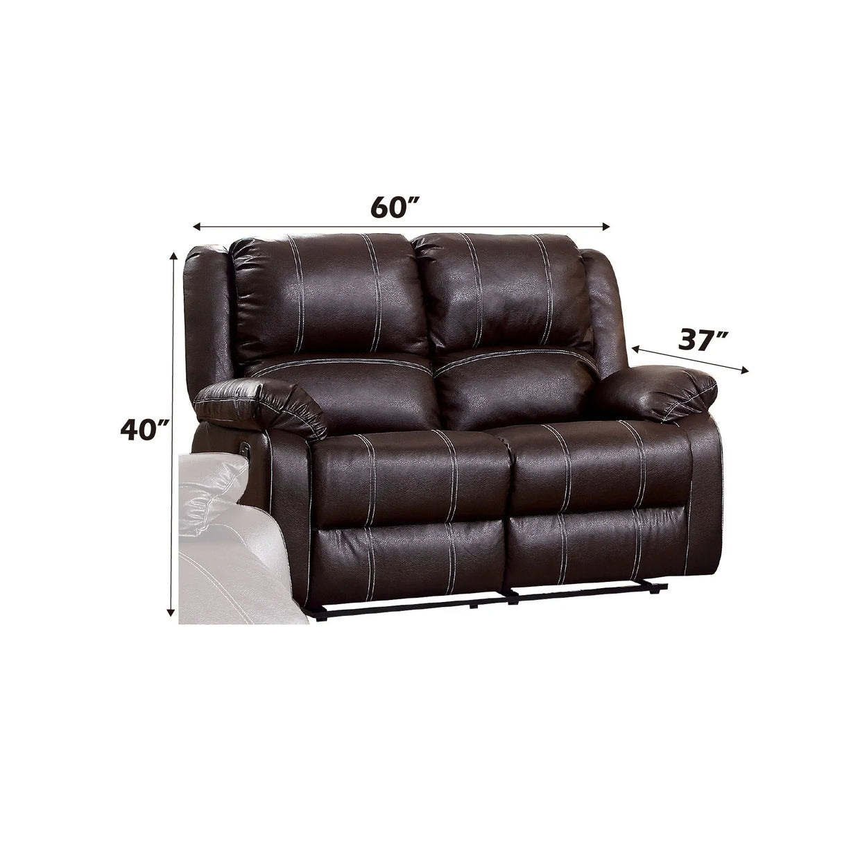 Zuriel - Synthetic Leather Recliner Loveseat - Furniture Home Direct