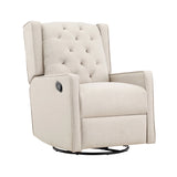 Milah - Gliding Swivel Recliner Tufted - Furniture Home Direct