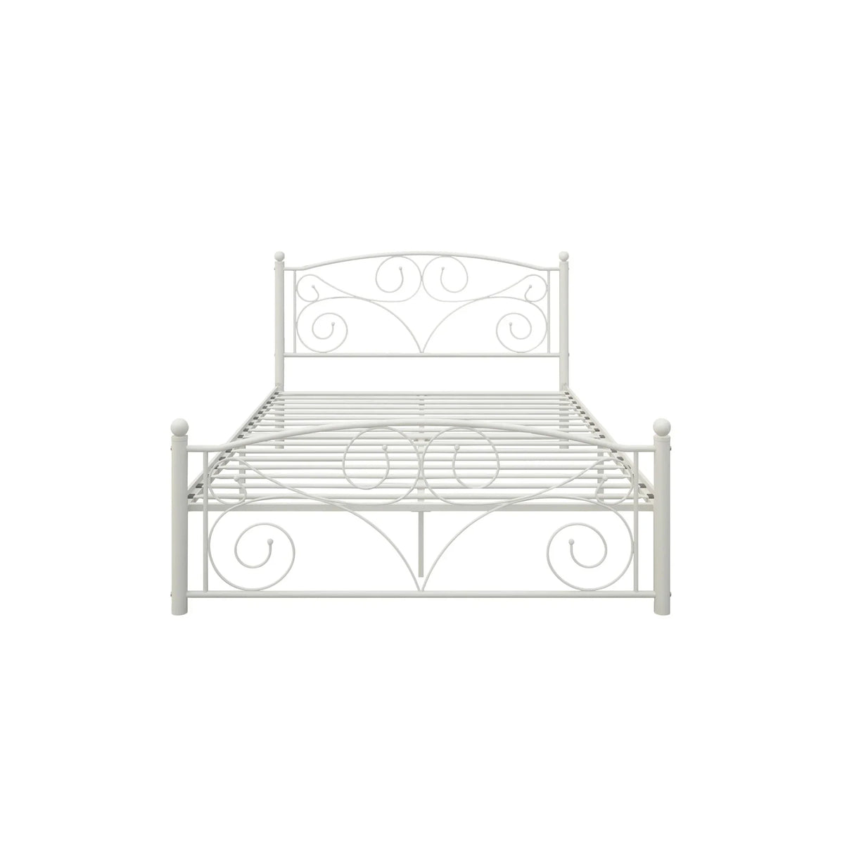 Full With Metal Frame Bed - White - Furniture Home Direct