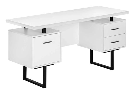 Computer Desk For Home Office, Laptop, Left, Right Set - Up, Storage Drawers, Contemporary & Modern - Furniture Home Direct