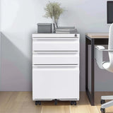 Metal Drawer Mobile File Cabinet With Lock For Home Office Organizer - Furniture Home Direct