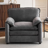 Oversized Reading Armchair With Thick Cushions, High Back Support - Furniture Home Direct