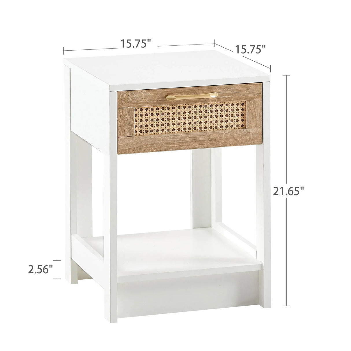 15.75" Rattan End Table With Drawer, Modern Nightstand, Side Table For Living Room, Bedroom - Furniture Home Direct