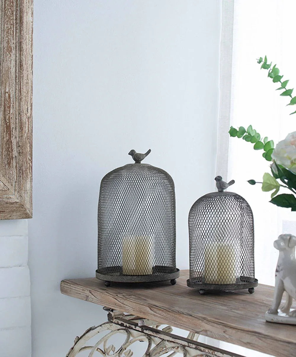 Ophira Sparrow Candle Holders (Set of 2) - Antique Gray - Furniture Home Direct