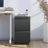 Metal Drawer Mobile File Cabinet With Lock For Home Office Organizer - Furniture Home Direct