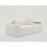 2 Piece Boucle Cloud Living Room Set, Beige - Furniture Home Direct