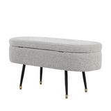 Harvey - Contemporary Storage Bench - Black / Light Gray - Furniture Home Direct