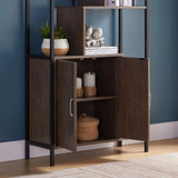 Modern Bookcase With Two Door Storage Cabinet With Two Shelves - Furniture Home Direct