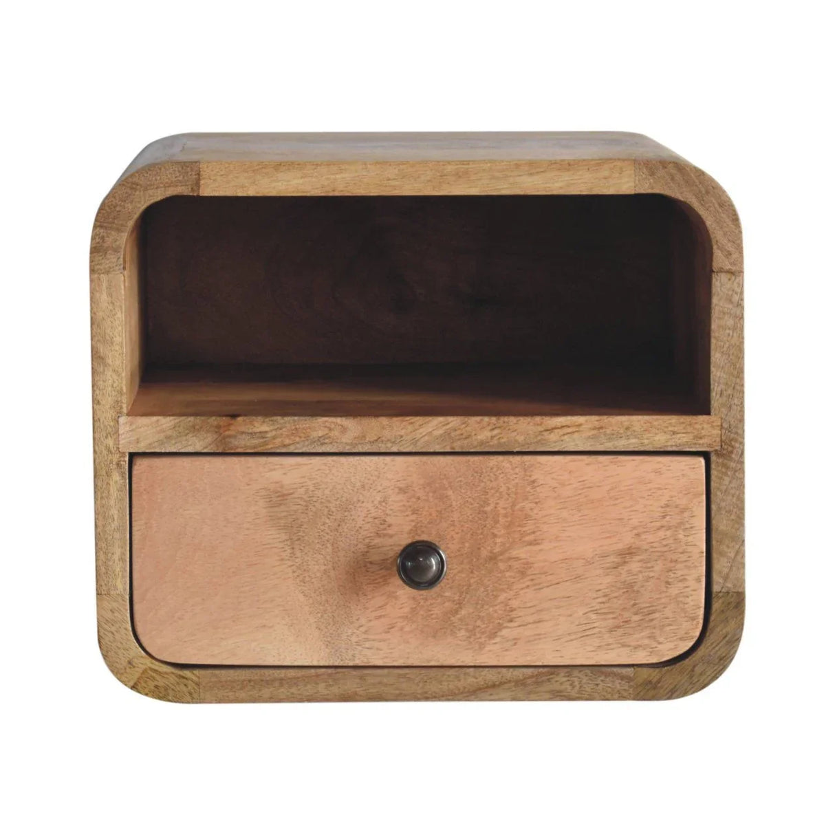 Curved Upper Slot Floating Nightstand - Furniture Home Direct