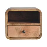 Curved Upper Slot Floating Nightstand - Furniture Home Direct