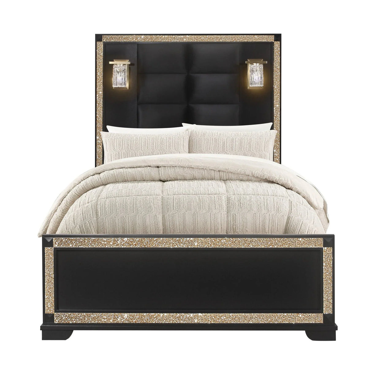 Lively - Bed With Lamps, Elegant Design - Furniture Home Direct