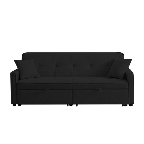3 In 1 Convertible Sleeper Sofa Bed, Reclining Backrest, Pillows, Pockets - Furniture Home Direct