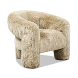Avalon - Genuine Sheepskin Fur Split Barrel Back Accent Chair - Natural Blonde - Furniture Home Direct