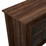 Modern Farmhouse 2 Door Glass Windowpane 70" TV Stand For 80" TVs - Furniture Home Direct