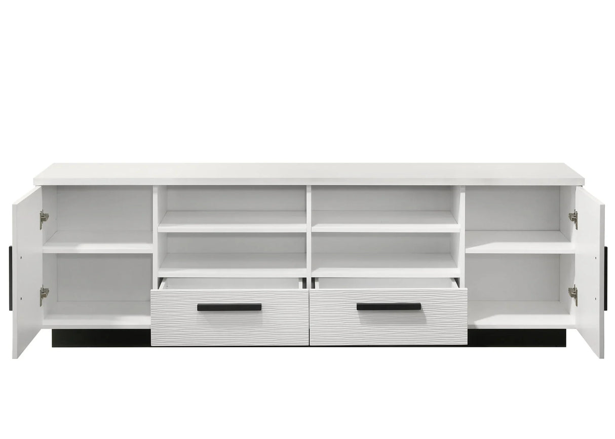Matilda - TV Stand With Drawers - White Finish - Furniture Home Direct