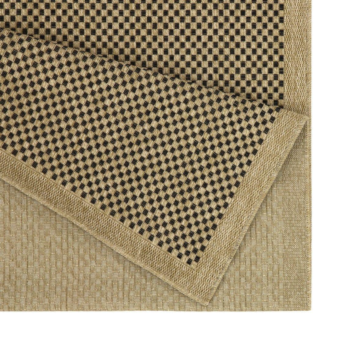 Earth - Indoor / Outdoor Area Rug Polypropylene - Jute / Black - Furniture Home Direct