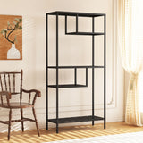 Modern Cube Storage Shelf With 4 Compartments & Metal Legs, Freestanding Organizer For Living Room, Bedroom, Home Office - Brushed Nickel - Furniture Home Direct