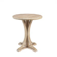 Accent Table Round Rustic Ash Veneer Reclaimed Wheat - Natural - Furniture Home Direct