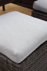 7-Piece Rattan Outdoor Sectional Set With Grey cushions - Furniture Home Direct