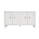 Accent Cabinet 4 Door Wooden Cabinet Sideboard Buffet Server Cabinet Storage Cabinet, For Living Room, Entryway, Hallway, Office, Kitchen And Dining Room - White Wash - Furniture Home Direct