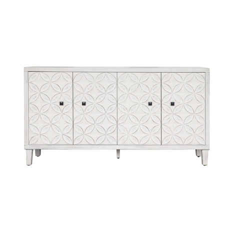 Accent Cabinet 4 Door Wooden Cabinet Sideboard Buffet Server Cabinet Storage Cabinet, For Living Room, Entryway, Hallway, Office, Kitchen And Dining Room - White Wash - Furniture Home Direct