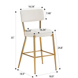Modern Teddy Fabric Upholstered Bar Stools - Furniture Home Direct