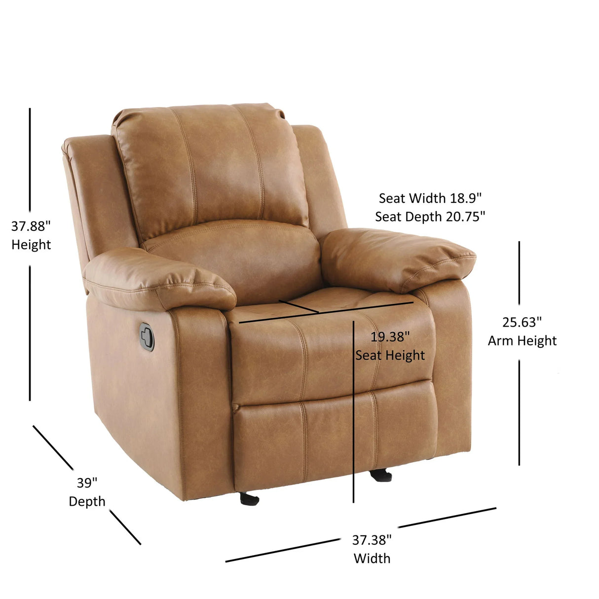 Charlotte - Glider Recliner With Classic Style - Furniture Home Direct