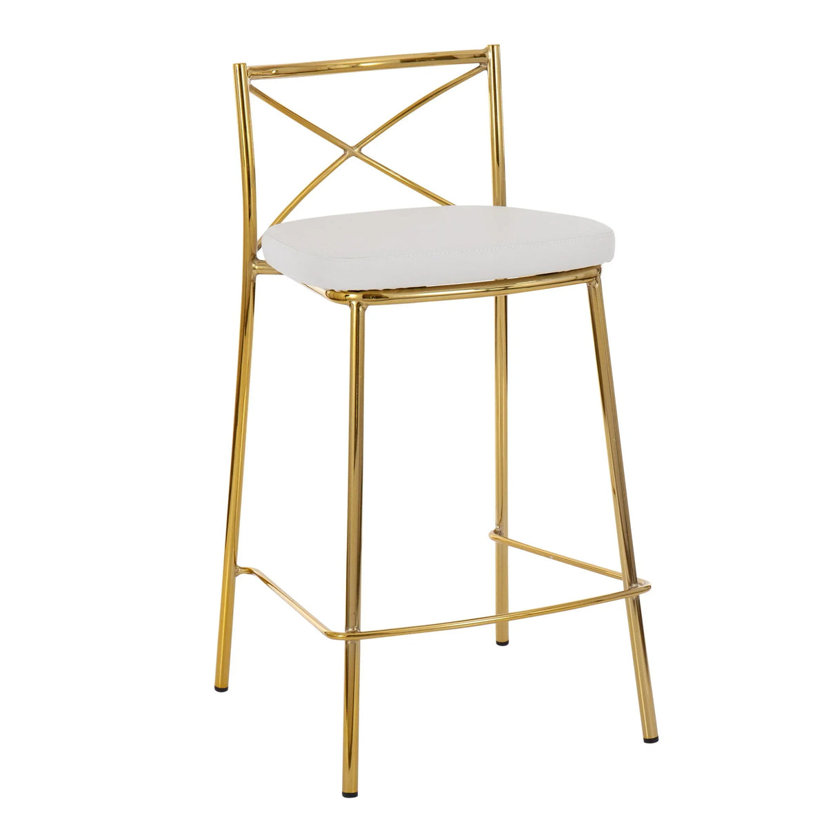 Modern Charlotte - Contemporary Fixed Height Counter Stool (Set of 2) - Furniture Home Direct