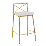 Modern Charlotte - Contemporary Fixed Height Counter Stool (Set of 2) - Furniture Home Direct