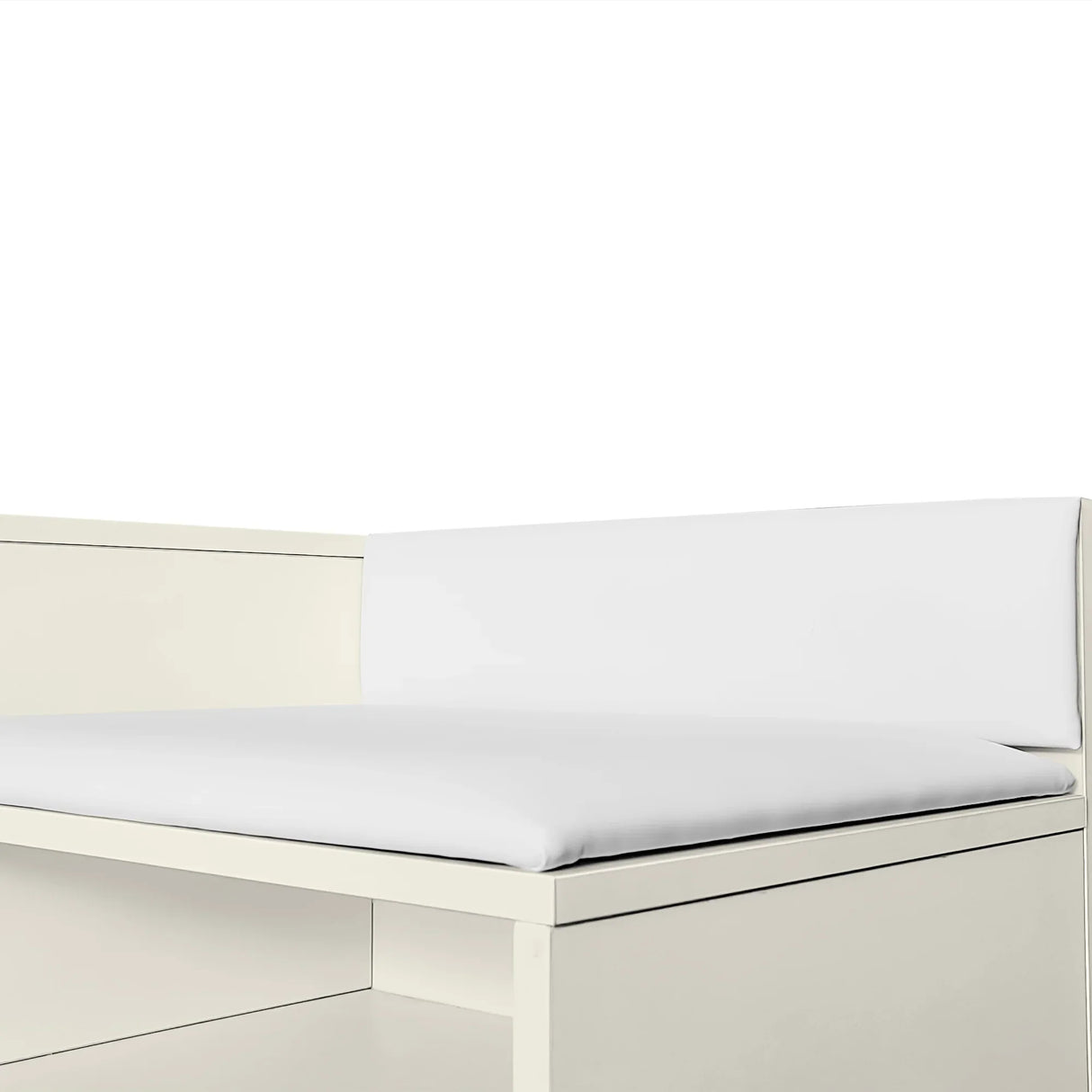 Modern Shoe Storage with Upholstered Cushions - Antique White - Furniture Home Direct